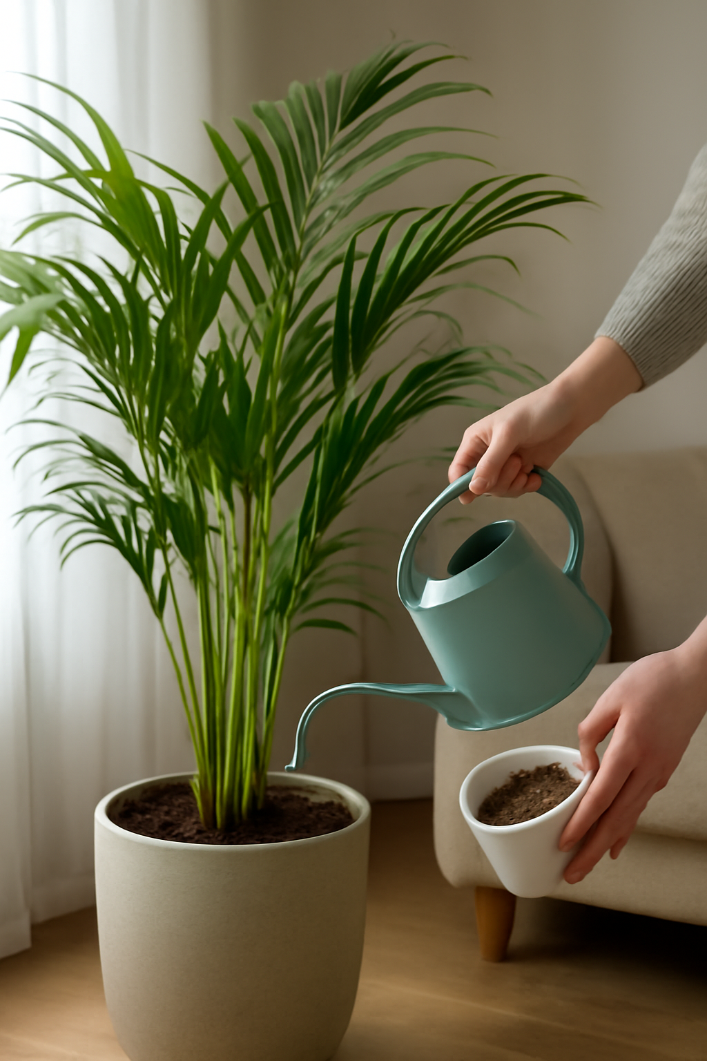 Pálma gondozása lakásban: öntözés és tápanyagpótlás titkai