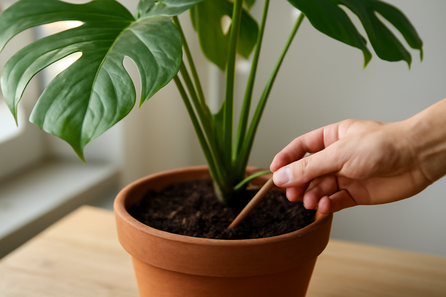 Kipróbáltuk a monstera léggyökereinek földbe vezetését – segítette a növekedést?
