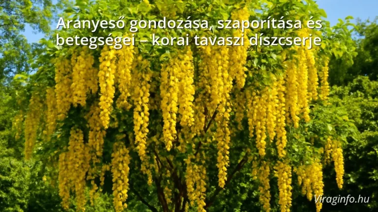 Aranyeső sárga virágai tavaszi kertben