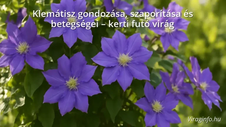 Vibrant blooming clematis climbing on garden trellis